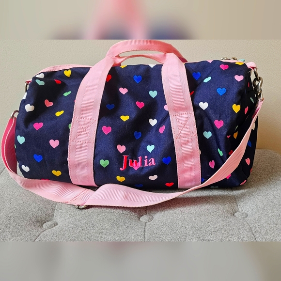 Pottery Barn Kids Handbags - Pottery Barn JULIA duffle/gymnastic/sports hearts bag